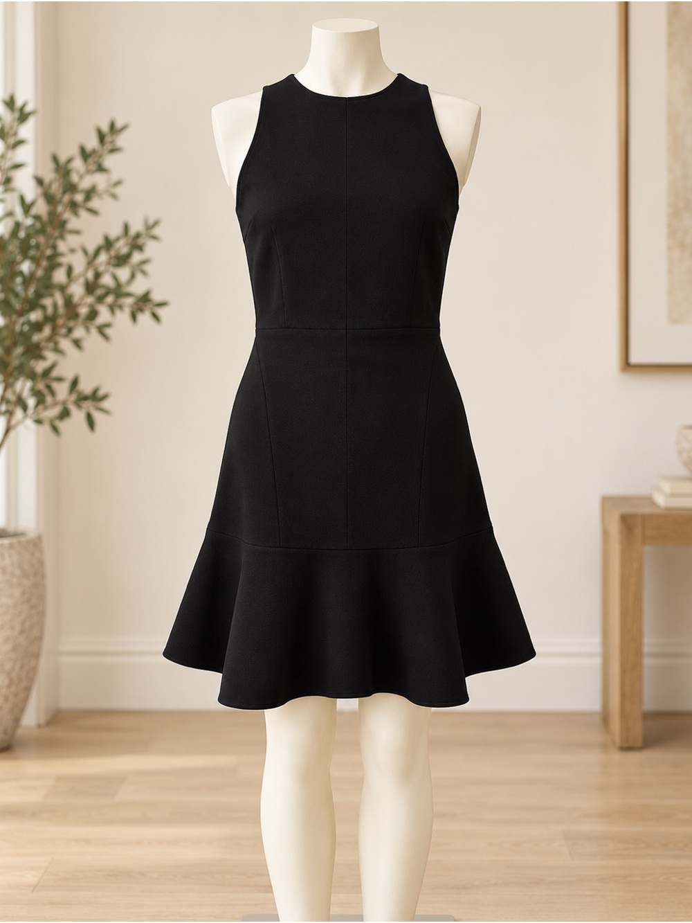 Theory Felicitina Fit & Flare Dress Size 6 Black NWT